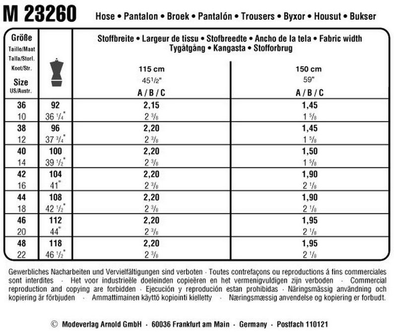 Sz 10 to 22 Misses/' Fly Front Neue Mode Stil Young Collection Straight Leg Pants in Three Trim Variations Neue Mode Pattern M23260