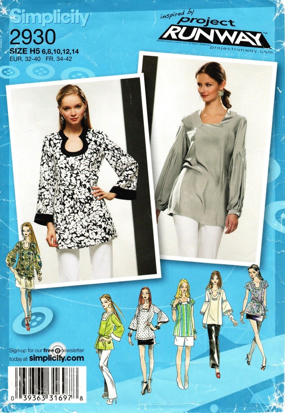 Sz 6 thru 14 Simplicity Pattern 2930 for PROJECT RUNWAY | Etsy