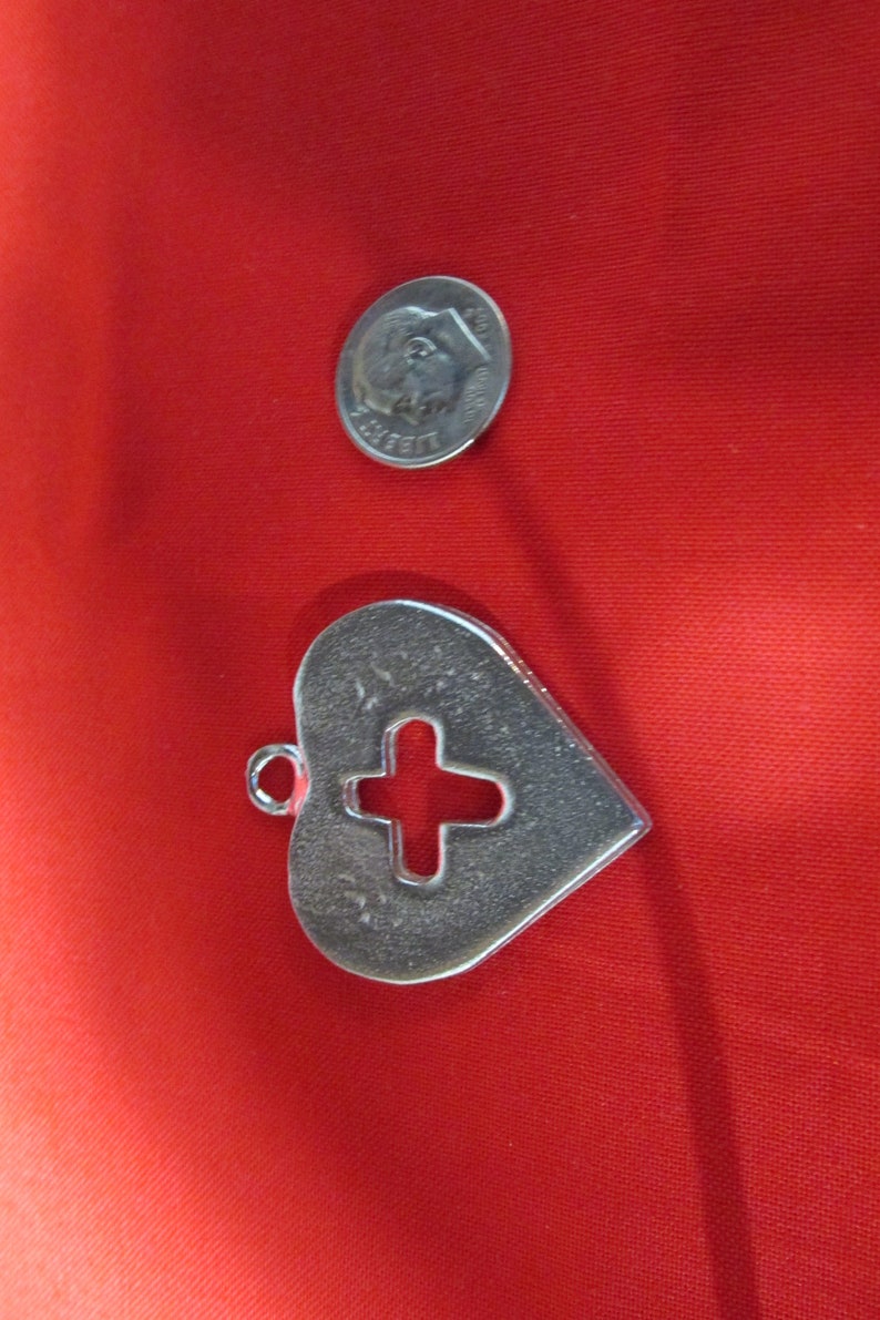 Six Pewter Heart Pendants