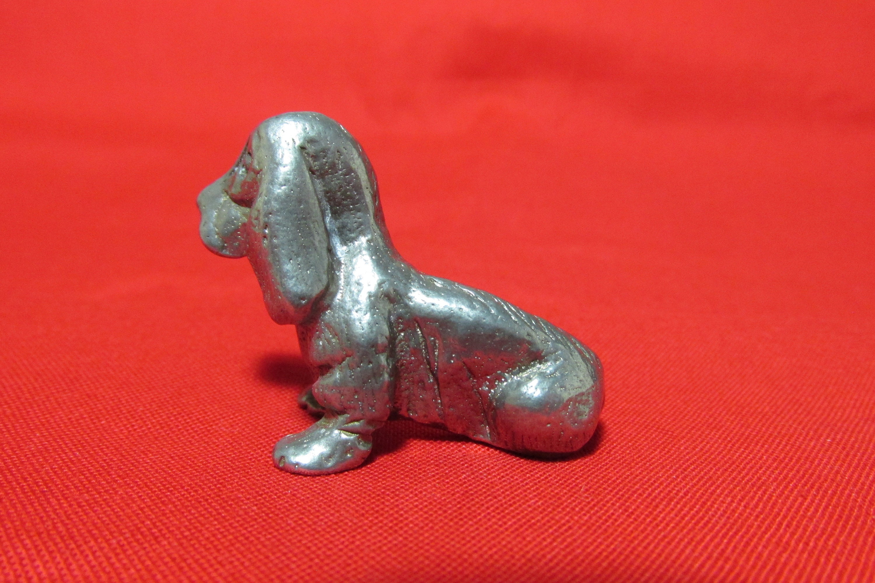 Pewter Basset Hound Dog Figurine | Etsy