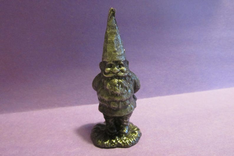 Pewter Gnome Elf Figurine Etsy