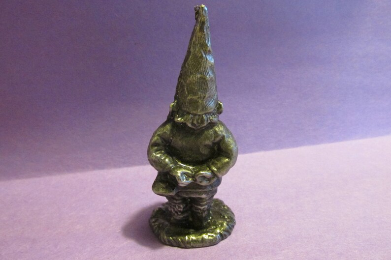 Pewter Gnome Elf Figurine Etsy