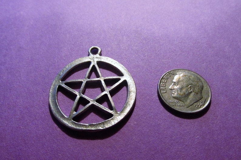 Dozen Pewter Wiccan Pentacle Pendants