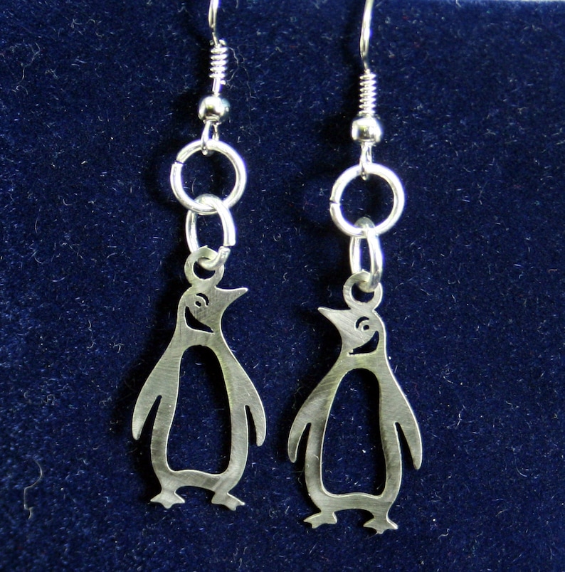 Little Penguin Stainless Steel dangly Earrings penguin image 1