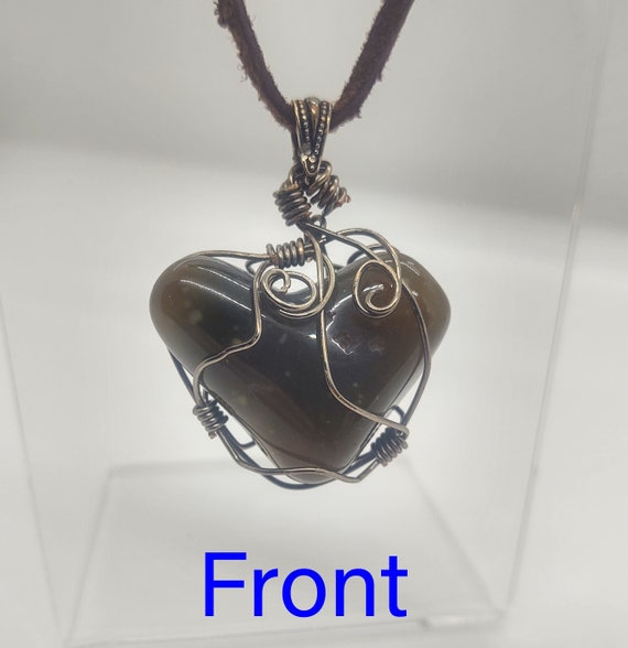 Wire Wrapped Heart Shaped Agate