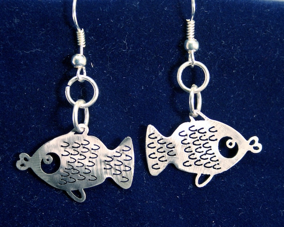 Little Fishies Stainless Steel dangly Earrings