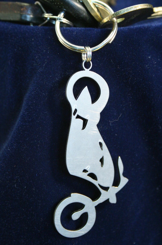 Stainless Steel Chopper Keychain Charm VI