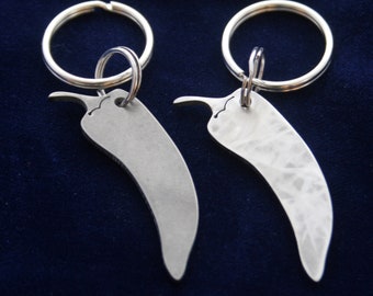 Small Stainless Steel Chili Pepper Keychain