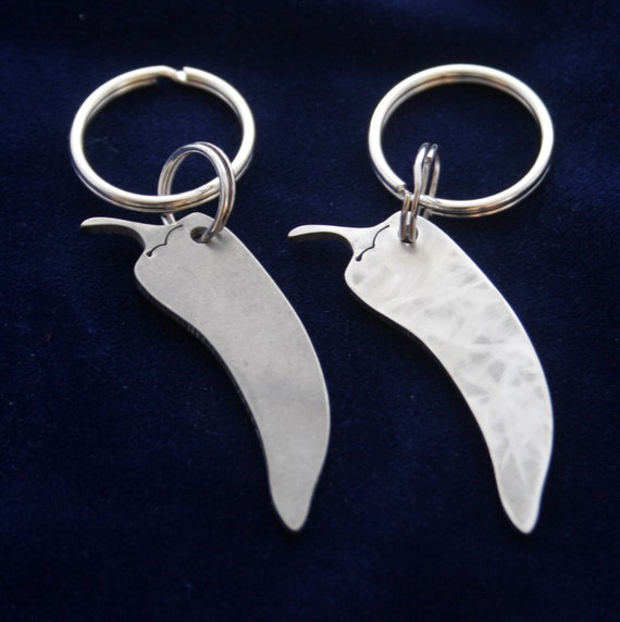 Small Stainless Steel Chili Pepper Keychain