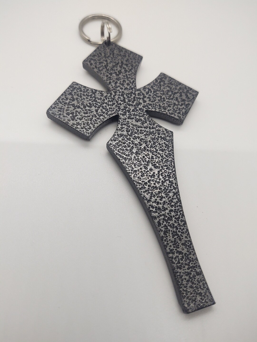 Powder Key Chain Powder Coated Stylized Cross Keychain - Etsy