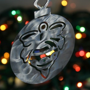 Stainless Steel Elegant ornament with Ribbon Ornament  - Christmas Ornament