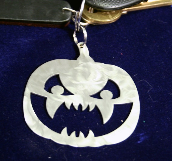 Scary Squash Jack-O-Lantern Stainless steel Pumpkin Halloween Ornament