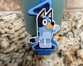 Bluey Birthday Candle