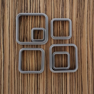 Rounded Square Polymer Clay Cutter, geometric, classic shape cutter, pmc, ceramic, polymer, square