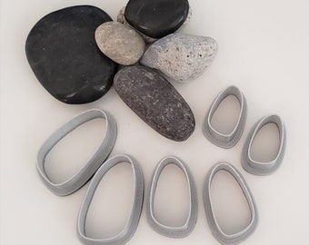 RIVER ROCK A Polymer Clay Cutter, organic, stone, rock, modern