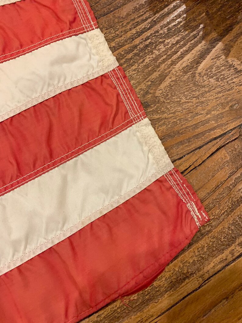 Vintage Nautical Boat Flag Red White Blue Stars Stripes Anchor Etsy