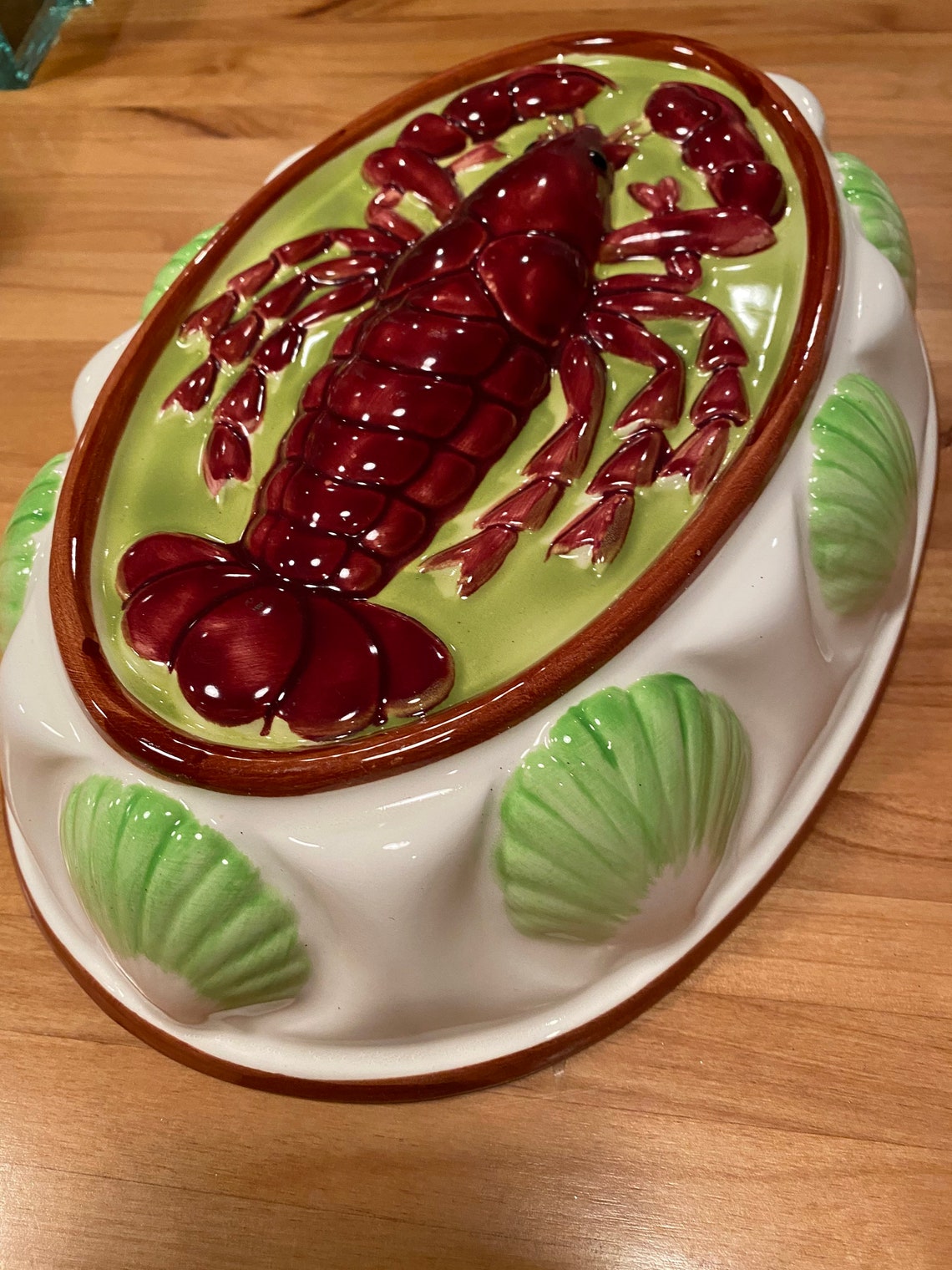 Red Lobster Jello Mold Vintage Ceramic Etsy