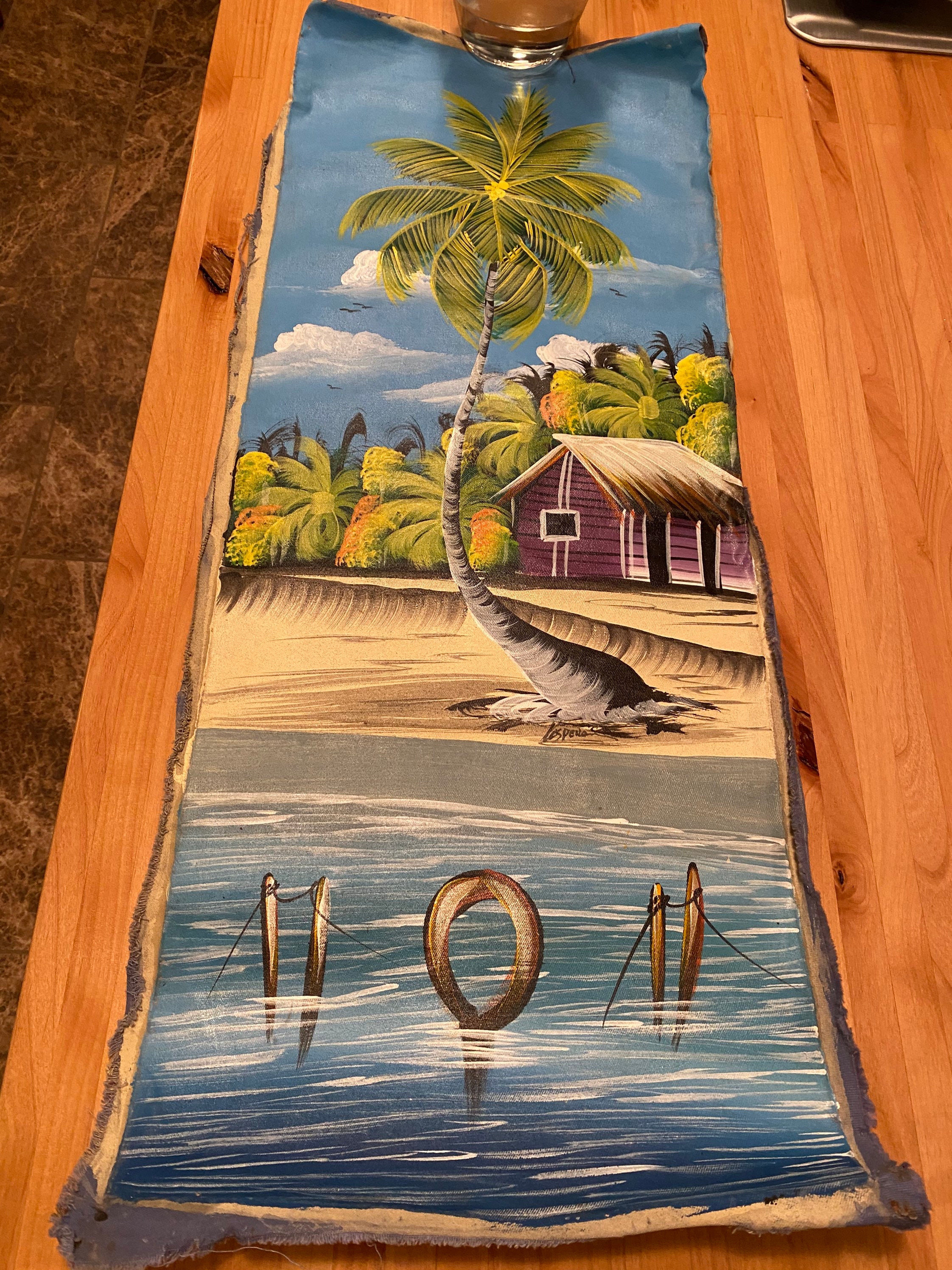 Oil Painting from the Dominican Republic Tropical Wall Hanging Etsy
