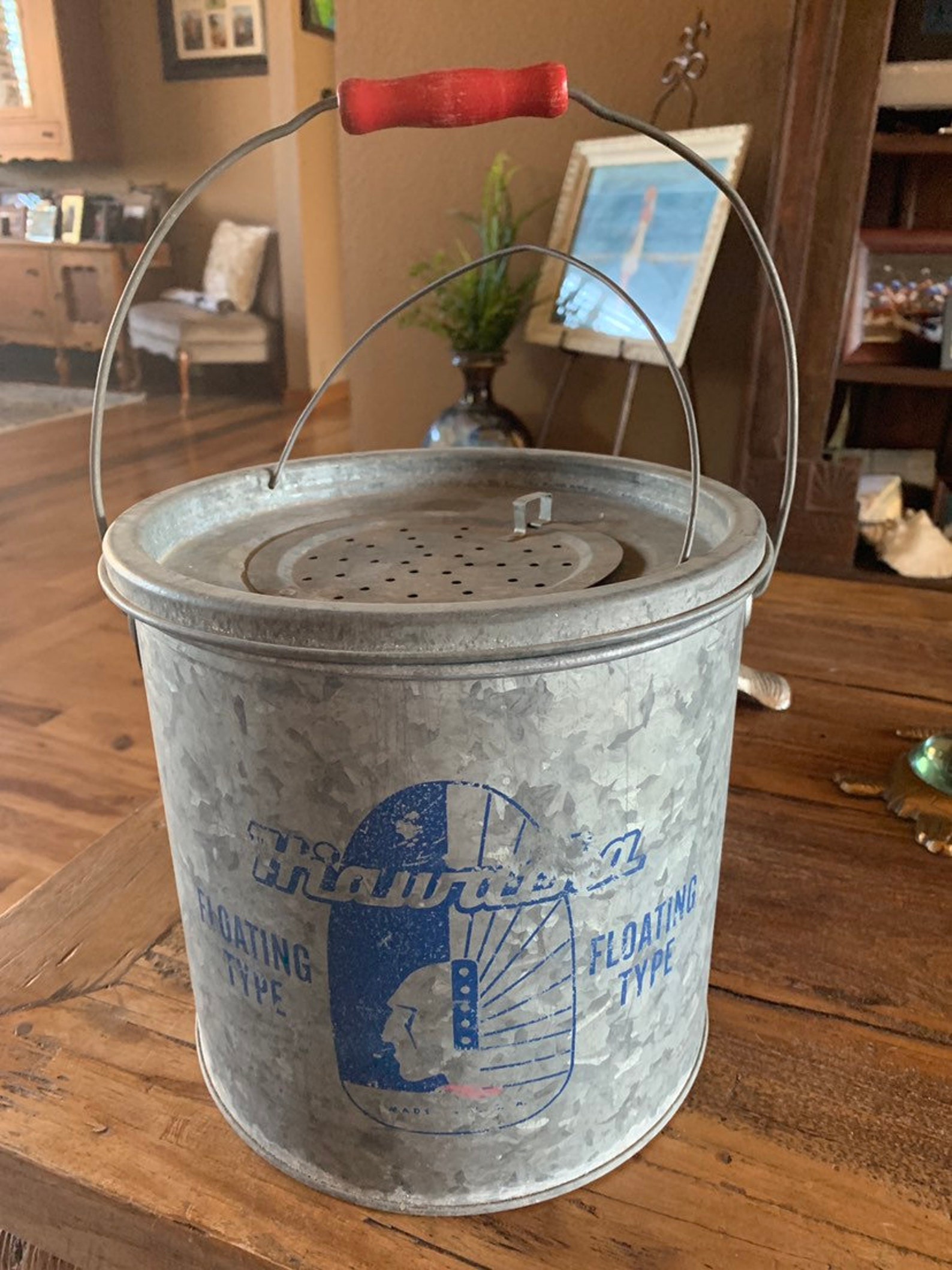 Vintage Old Pal Minnow Bucket Nautical Lake Fishing Man Cave Etsy