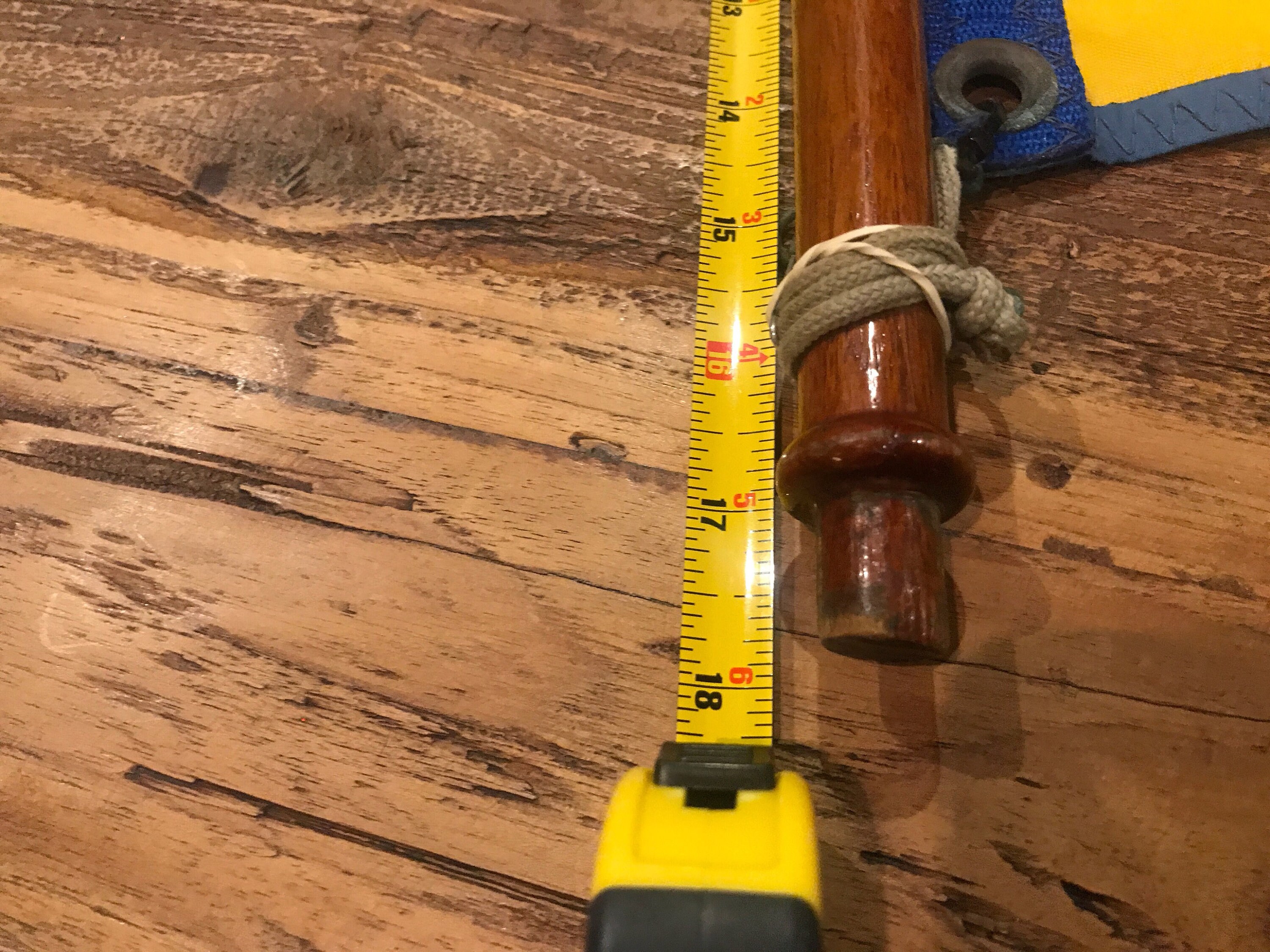 Vintage Boat Flag with Wooden Flag Pole Marina Dock Nautical Etsy