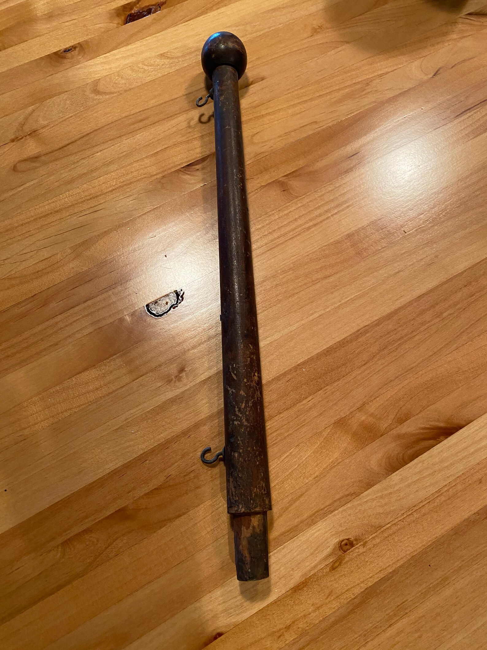 Vintage Wooden Boat Flag Pole Marina Dock Nautical Coastal Man Etsy