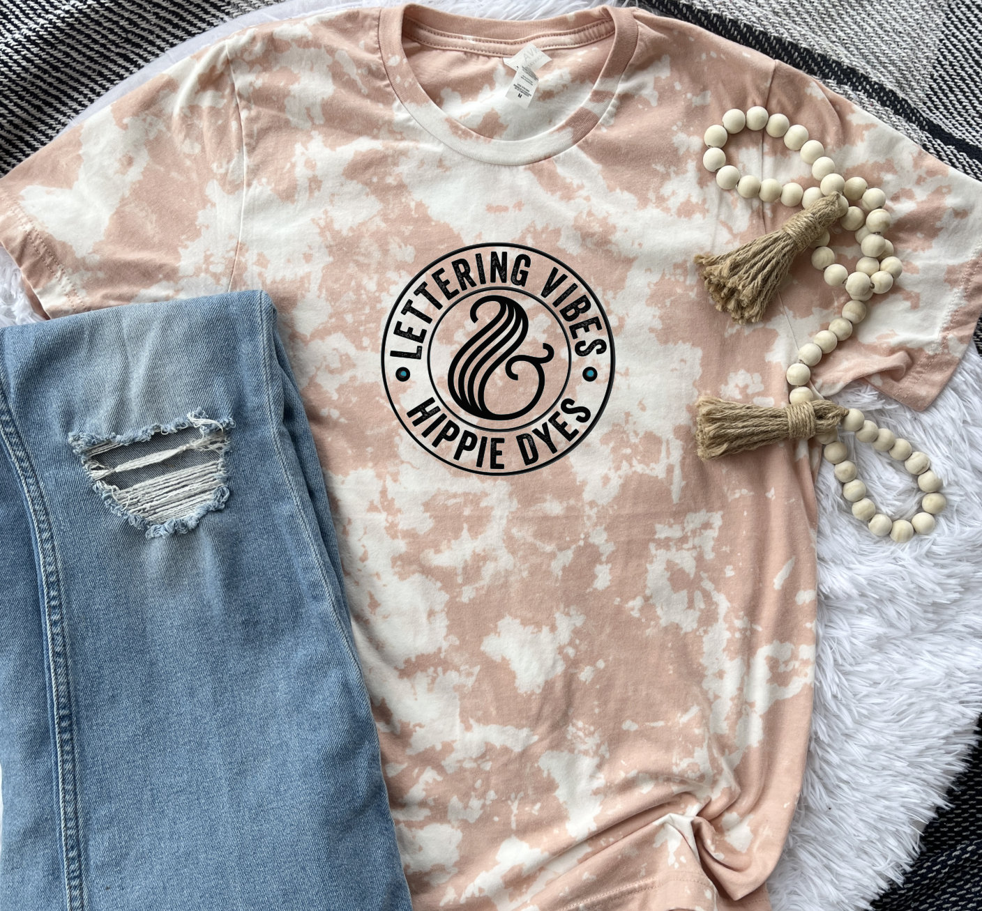 Peach Acid Wash Mockup