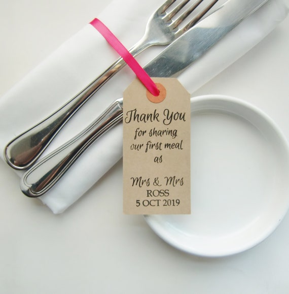 Thank You Cards Lesbian Wedding Rustic Table Decor Mrs And Etsy