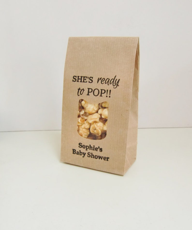 She's Ready to Pop Popcorn Bags Baby Shower Favor Bags Etsy Australia