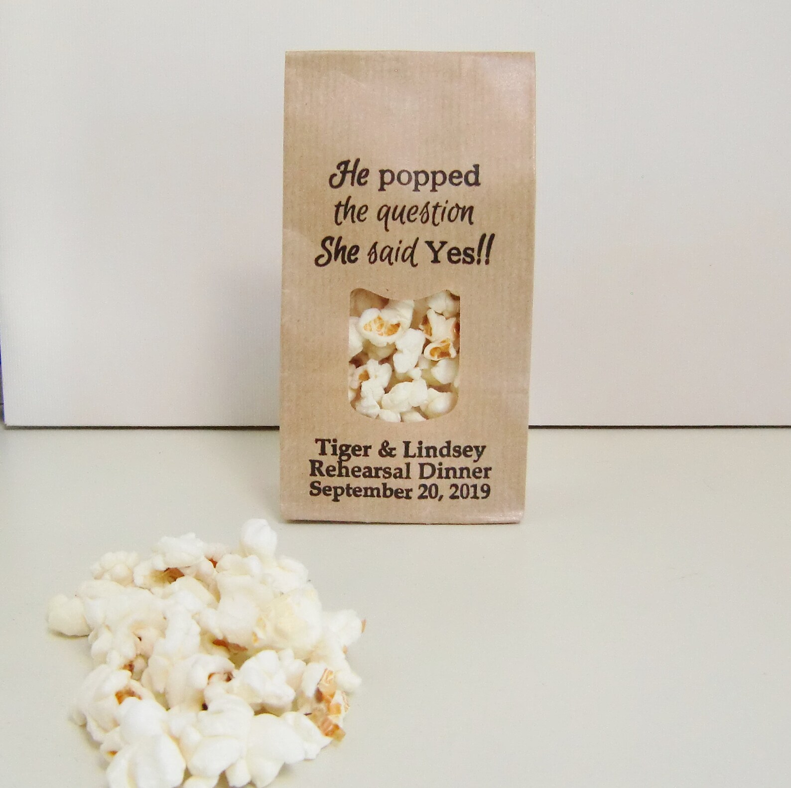 Popcorn Bags diy Personalized Popcorn Favors for Rehearsal Etsy