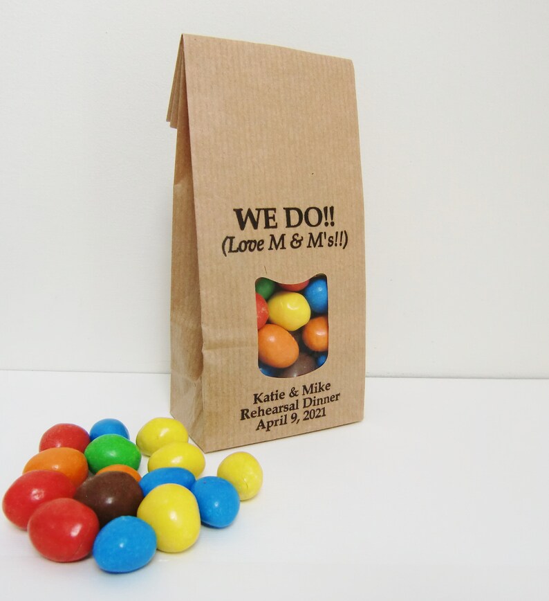 Diy Rehearsal Dinner Favors We Do love M & M's Etsy