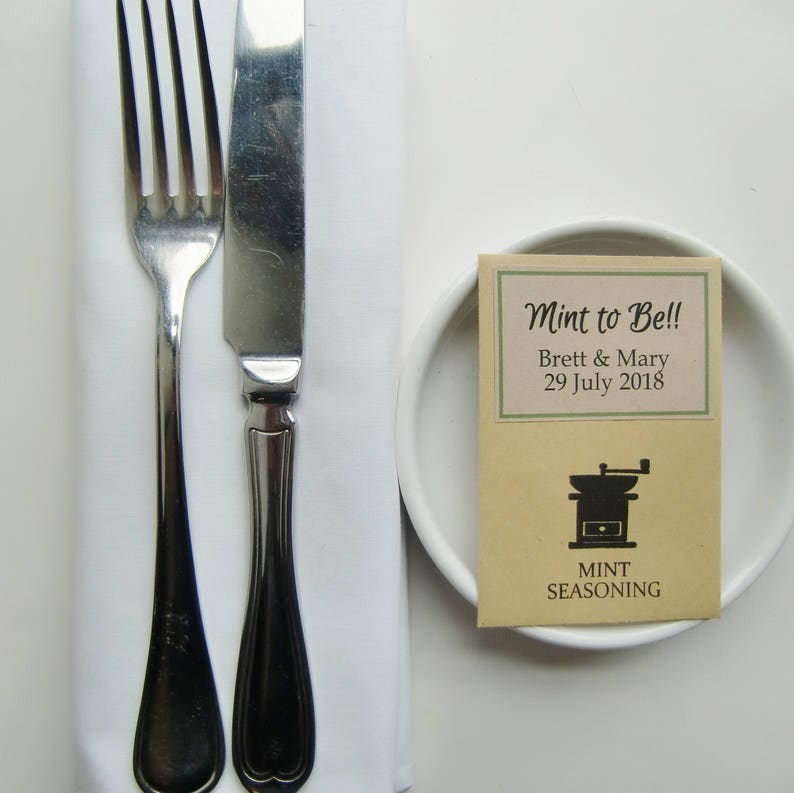 Mint To Be Wedding Favors Personalized Mint Seasoning Etsy