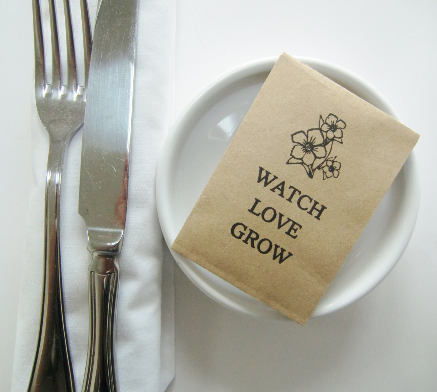 Watch Love Grow Diy Country Wedding Seed Packet Favors Shabby Etsy