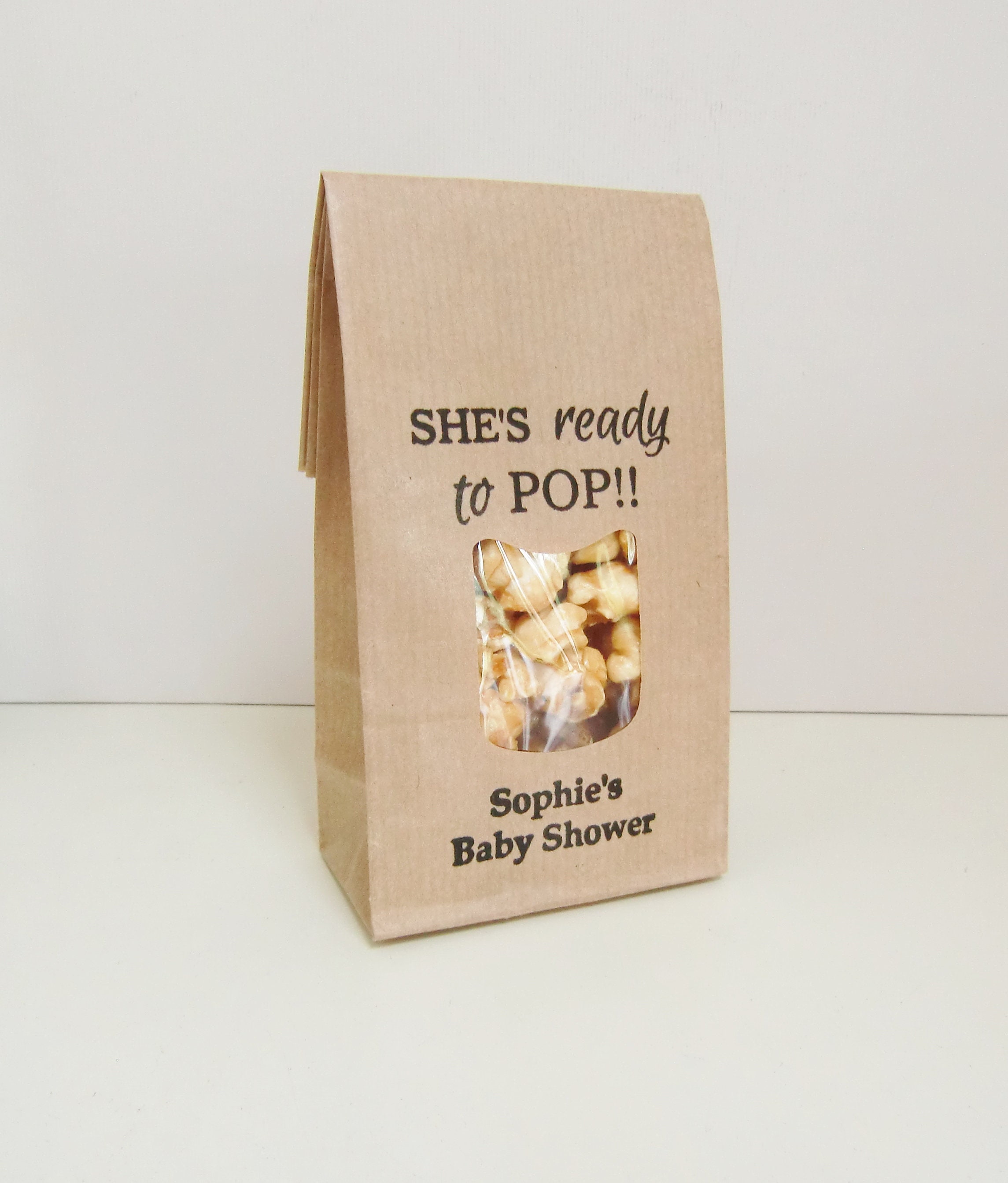 She's Ready to Pop Popcorn Bags Baby Shower Favor Bags Etsy Australia