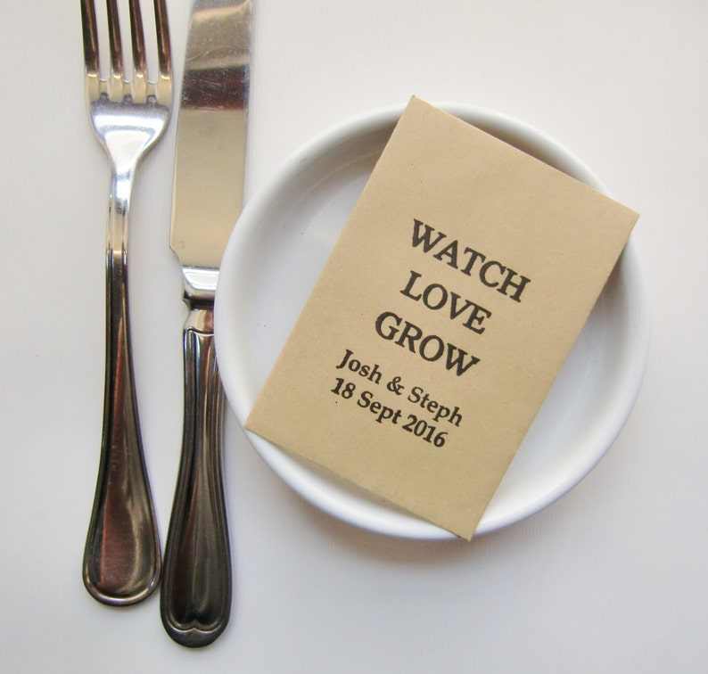Rustic Wedding Seed Packets Wedding Favors Wedding Favor Etsy