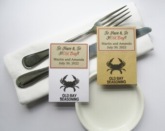 diy Old Bay Favors, Personalized Maryland Wedding Gifts for Guest, To Have & To Hold Bay