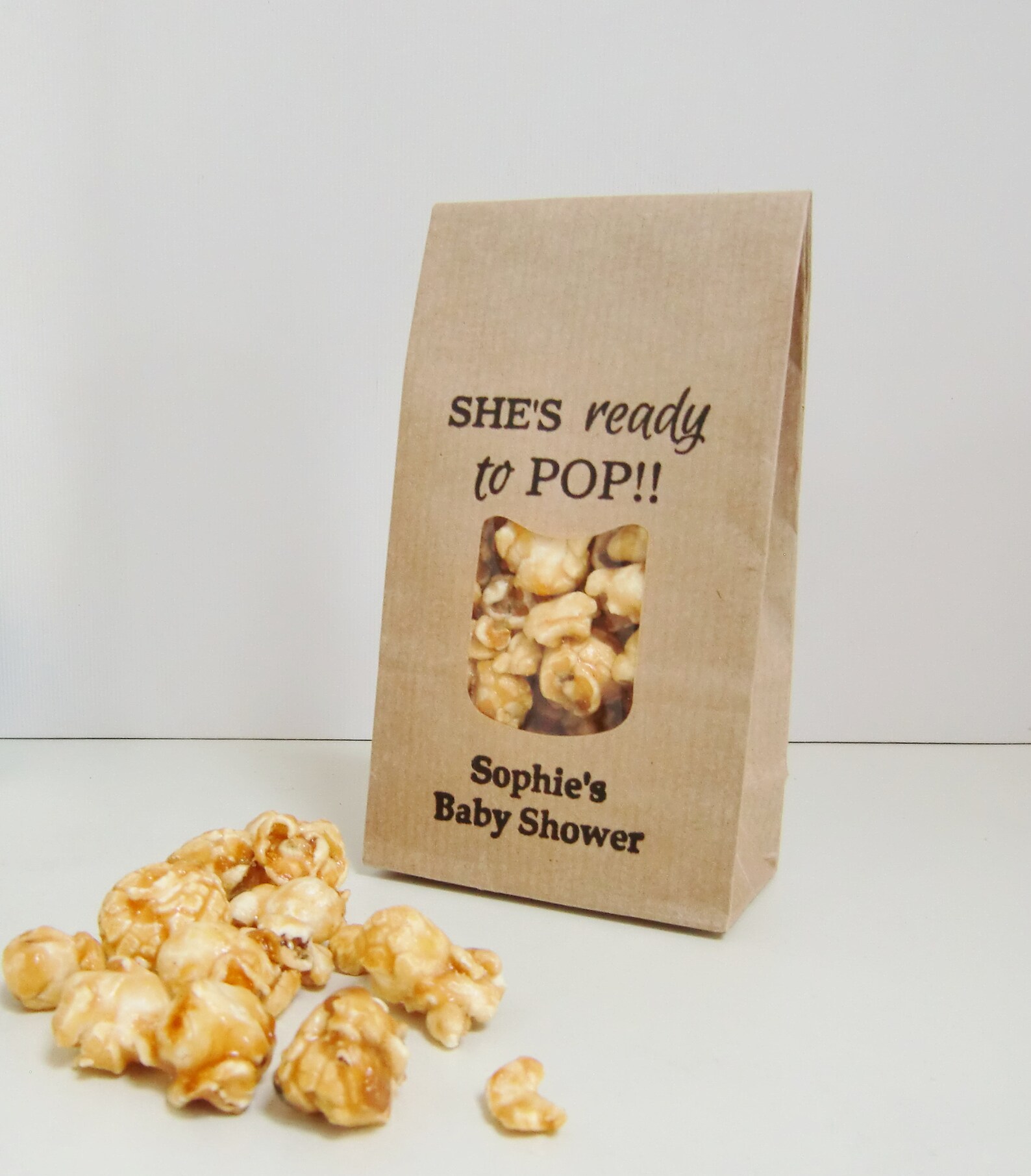 She's Ready to Pop Popcorn Bags Baby Shower Favor Bags Etsy