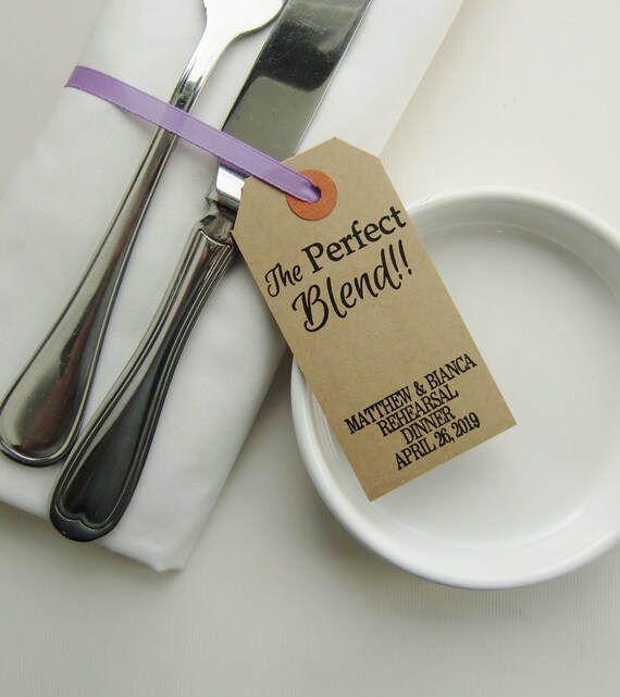 The Perfect Blend Rehearsal Dinner Table Decor Napkin Etsy