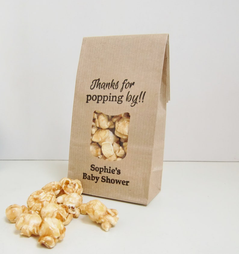 Personalized Baby Shower Favor Bags Thanks for Popping By Etsy