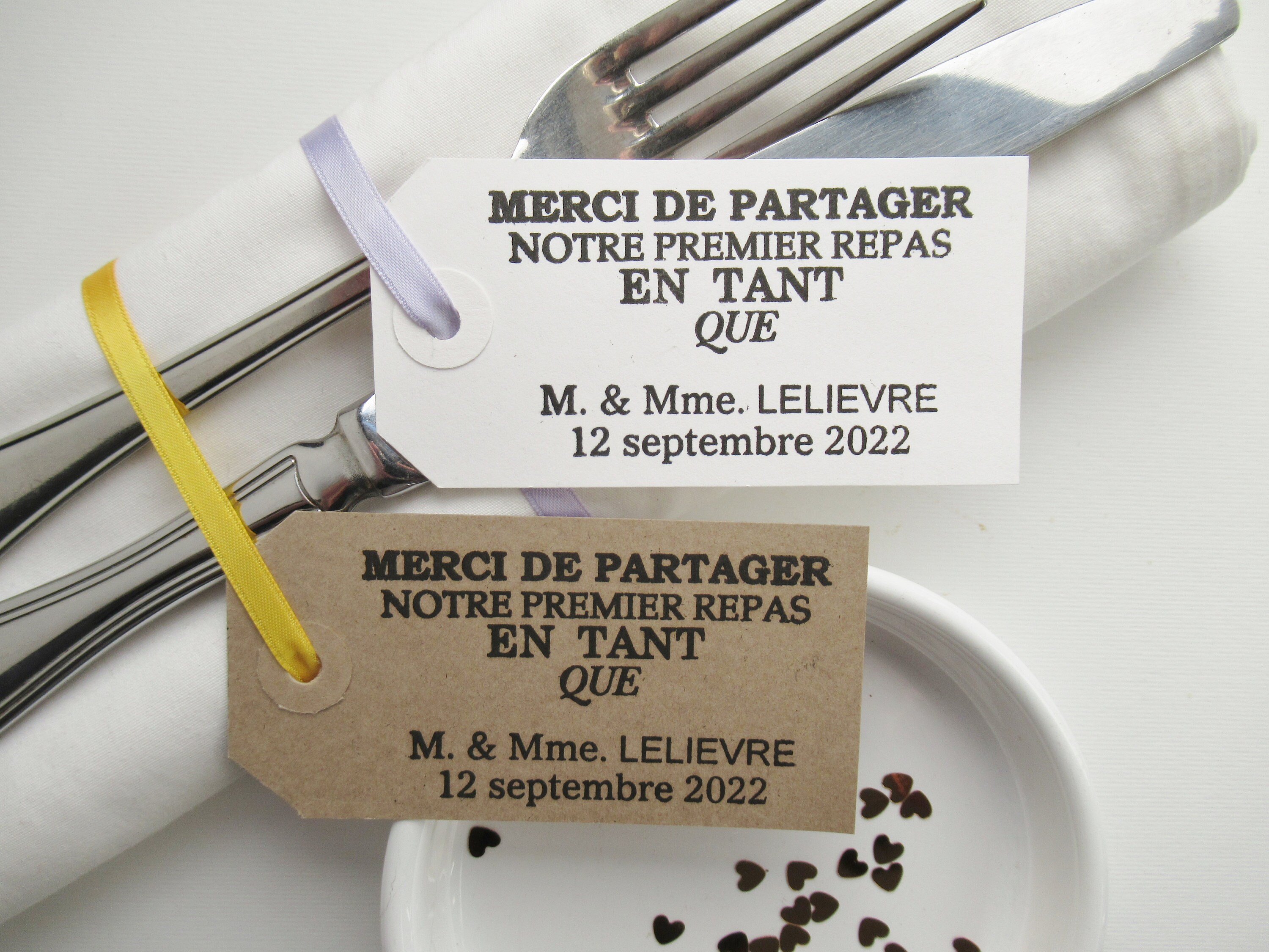 Merci de Partager Notre Premier Repas Étiquettes Etsy