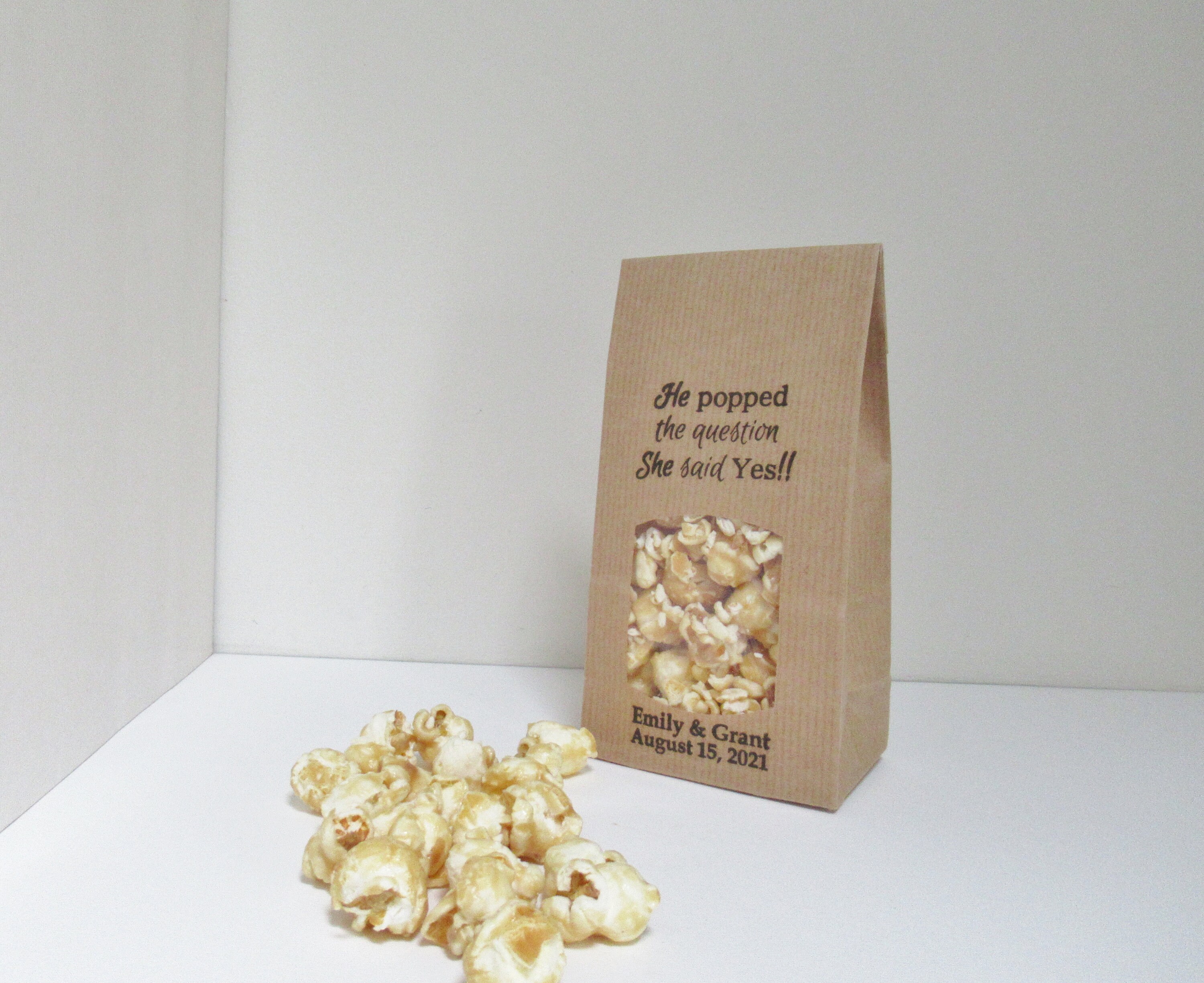 Popcorn Favor Bags diy Wedding or Engagement Party Favors HE Etsy