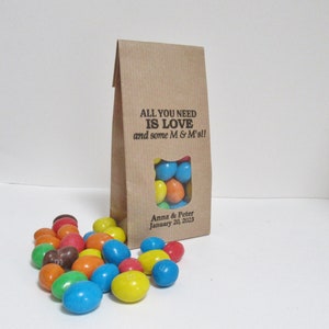 All You Need is Love and M & M's Rustic Wedding Favor - Etsy