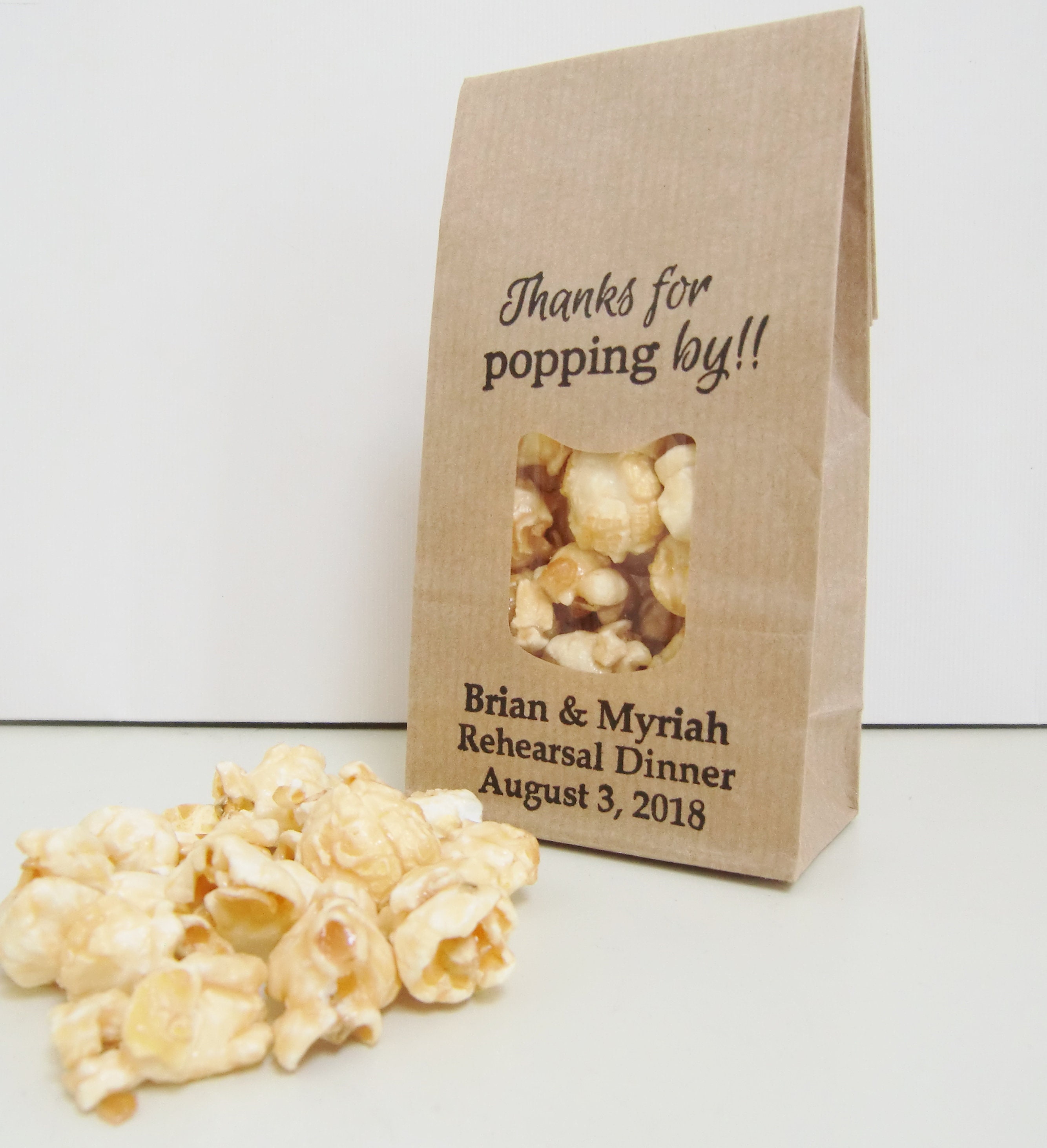 Rehearsal FavorsPopcorn Favor BagsPersonalized Popcorn Etsy