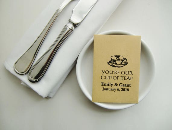 Rustic Tea Gifts For Guests Diy Tea Favors Personalized Etsy