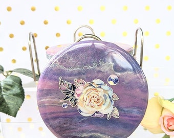 Floral Wooden Resin Art Coaster Set (4)