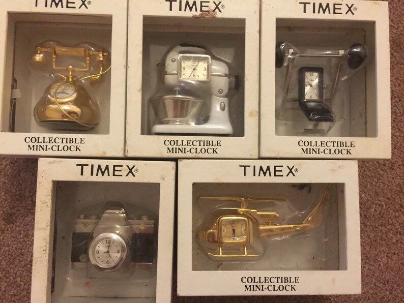 Vintage Timex Collectible MiniClocks Etsy