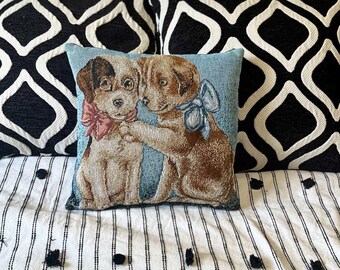 Vintage Nadelkissen, Welpen mit Schleifen