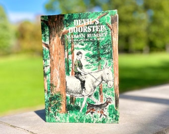 Vintage hardcover children's book "Devil's Doorstep" 1966 Halloween decoration book