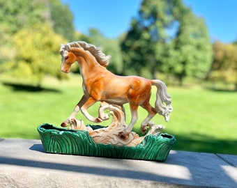 Fioriera in ceramica per cavalli, Vintage Lane, metà anni '50, fioriera per piante grasse