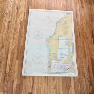 1964 vintage ORIGINAL Karte von Lake Huron, Goderich bis Chantry Island