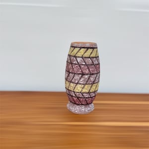Vintage Italian Rossini MCM vase, textured pottery vase